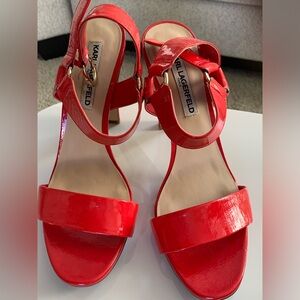 Karl Lagerfield Red Patent Leather